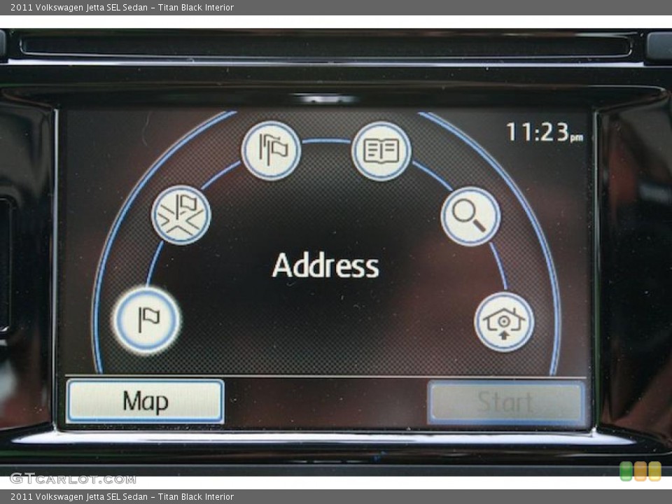 Titan Black Interior Navigation for the 2011 Volkswagen Jetta SEL Sedan #38544267