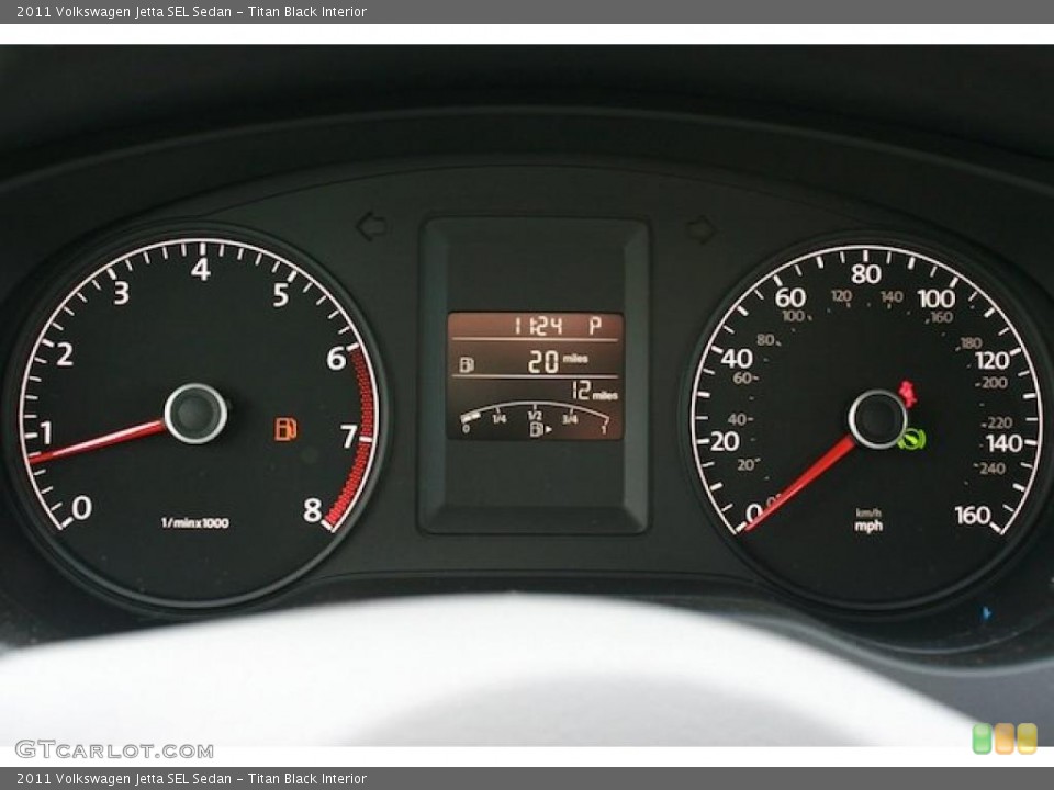 Titan Black Interior Gauges for the 2011 Volkswagen Jetta SEL Sedan #38544387