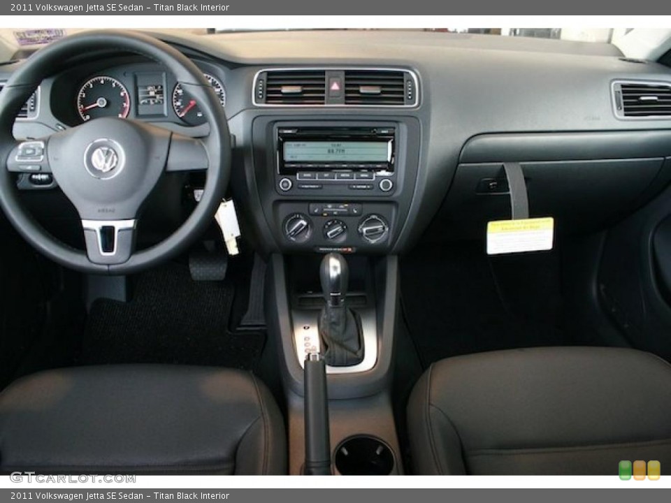 Titan Black Interior Dashboard for the 2011 Volkswagen Jetta SE Sedan #38544463