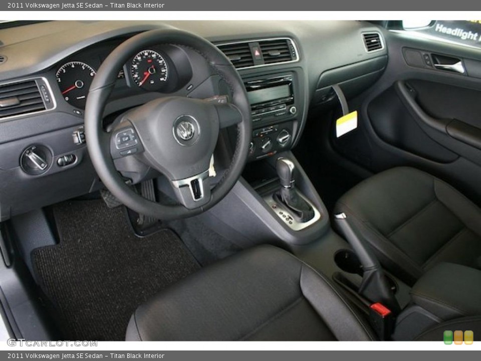 Titan Black Interior Prime Interior for the 2011 Volkswagen Jetta SE Sedan #38544523