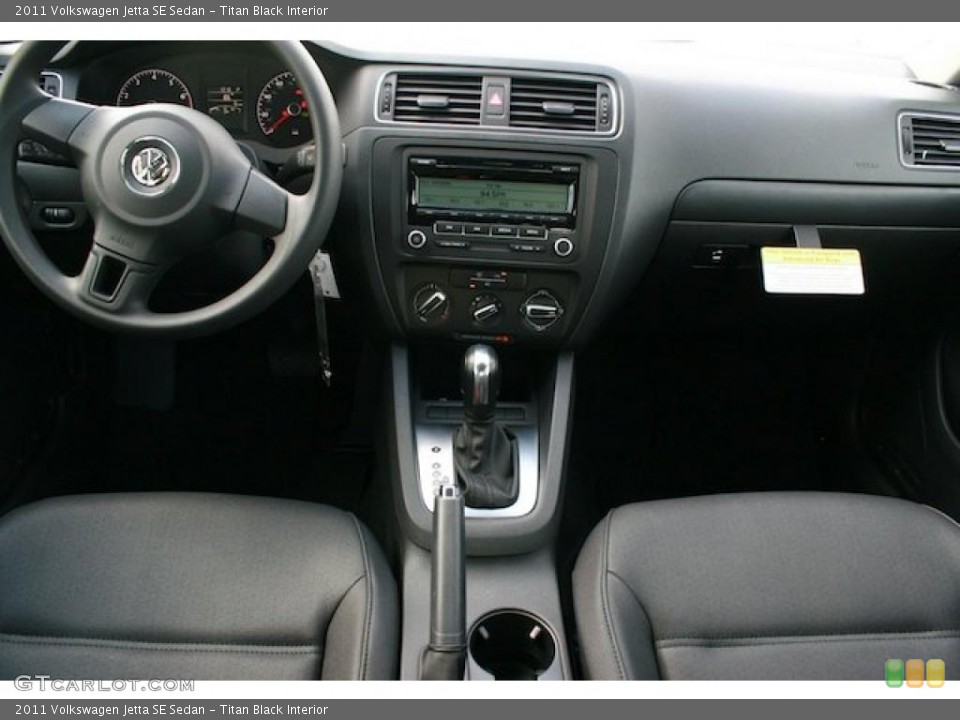 Titan Black Interior Dashboard for the 2011 Volkswagen Jetta SE Sedan #38544863