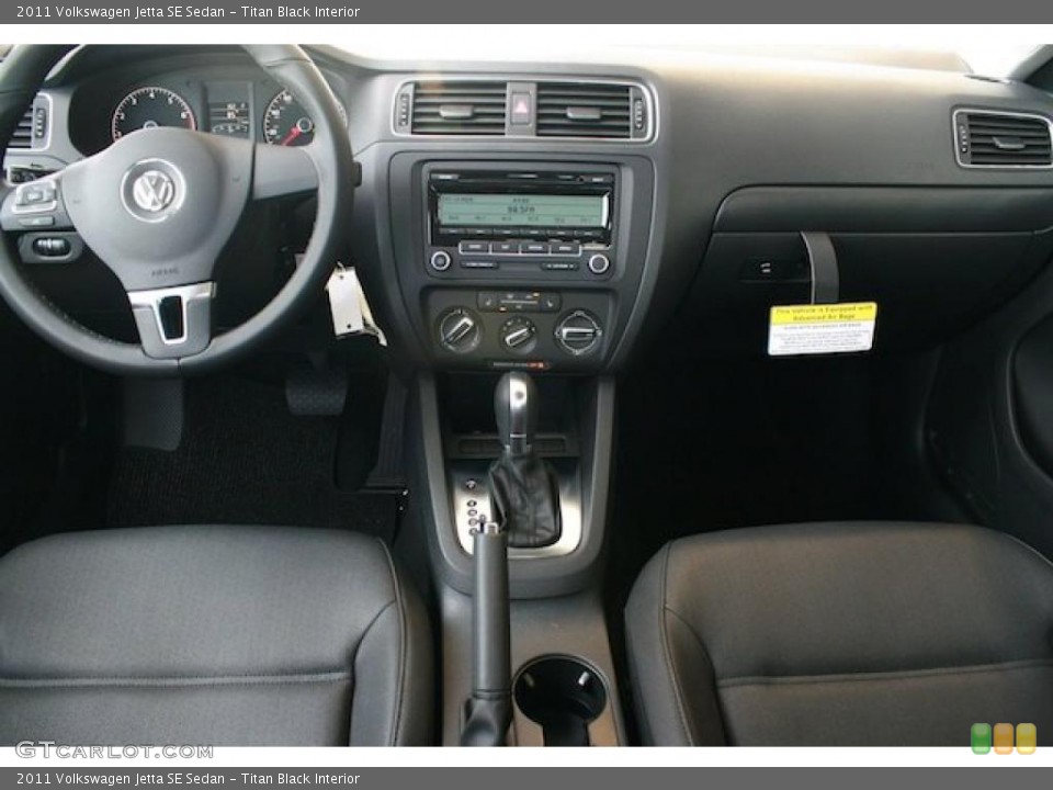 Titan Black Interior Dashboard for the 2011 Volkswagen Jetta SE Sedan #38545063