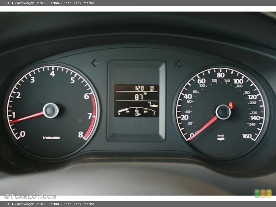 Titan Black Interior Gauges for the 2011 Volkswagen Jetta SE Sedan #38545407