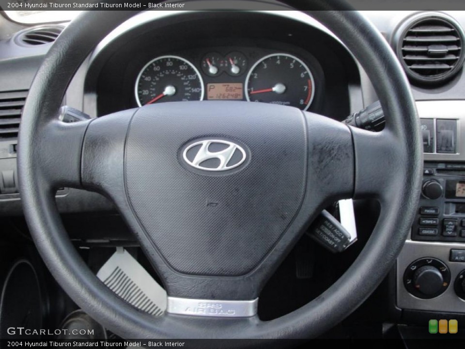 Black Interior Steering Wheel for the 2004 Hyundai Tiburon  #38545511