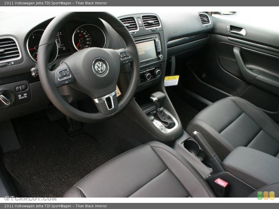 Titan Black Interior Prime Interior for the 2011 Volkswagen Jetta TDI SportWagen #38545783