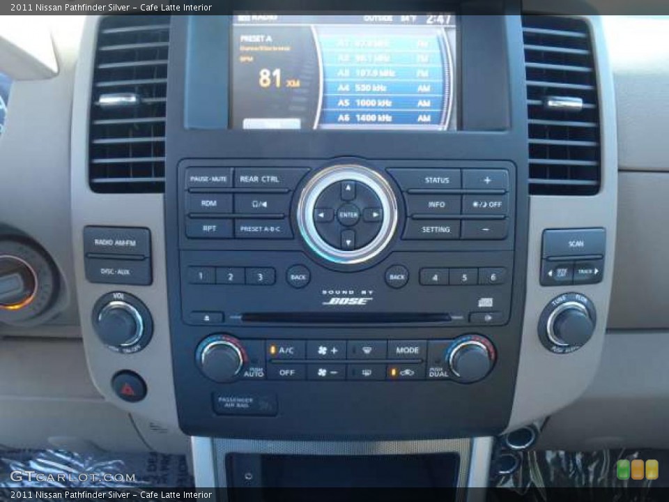 Cafe Latte Interior Navigation for the 2011 Nissan Pathfinder Silver #38551373