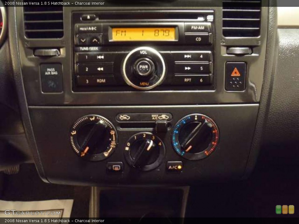 Charcoal Interior Controls for the 2008 Nissan Versa 1.8 S Hatchback #38551985
