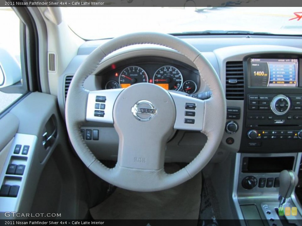 Cafe Latte Interior Steering Wheel for the 2011 Nissan Pathfinder Silver 4x4 #38553177