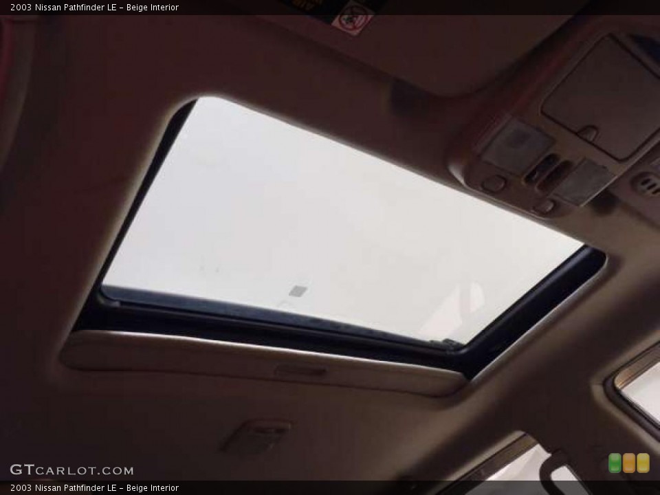 Beige Interior Sunroof for the 2003 Nissan Pathfinder LE #38553785