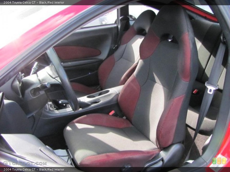 Black/Red 2004 Toyota Celica Interiors