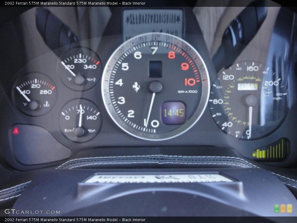 Black Interior Gauges for the 2002 Ferrari 575M Maranello  #38558469