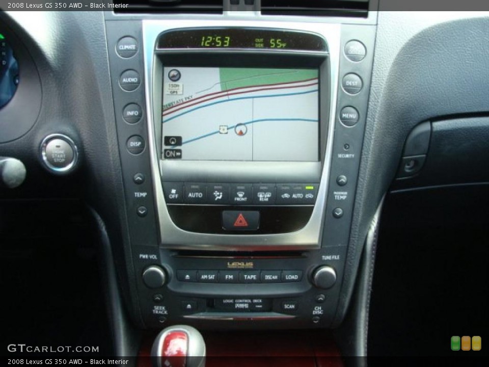 Black Interior Navigation for the 2008 Lexus GS 350 AWD #38558781