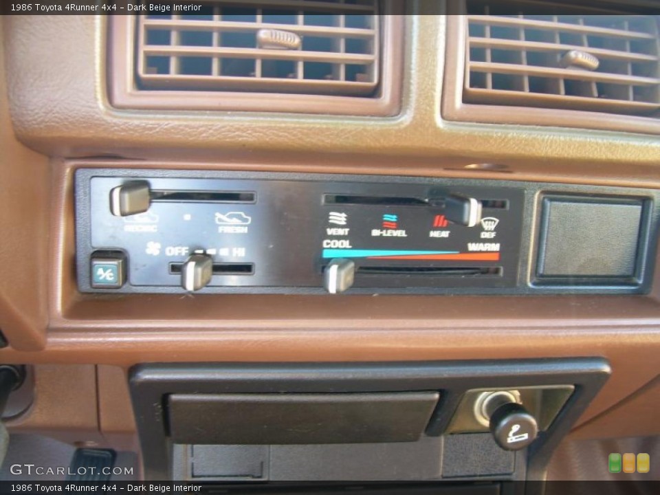 Dark Beige Interior Controls for the 1986 Toyota 4Runner 4x4 #38563773