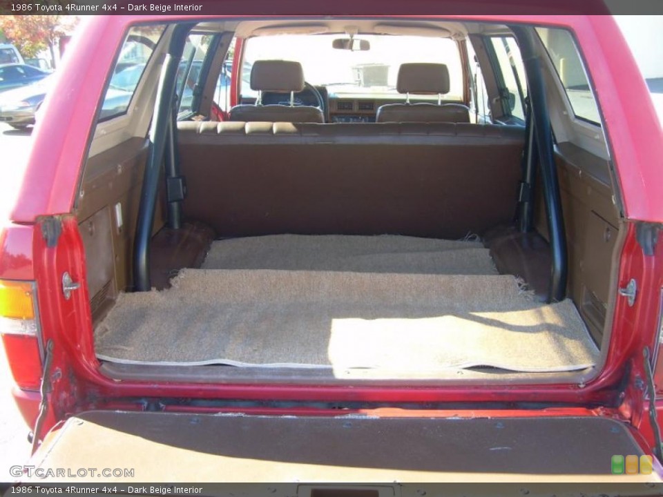 Dark Beige Interior Trunk for the 1986 Toyota 4Runner 4x4 #38563805
