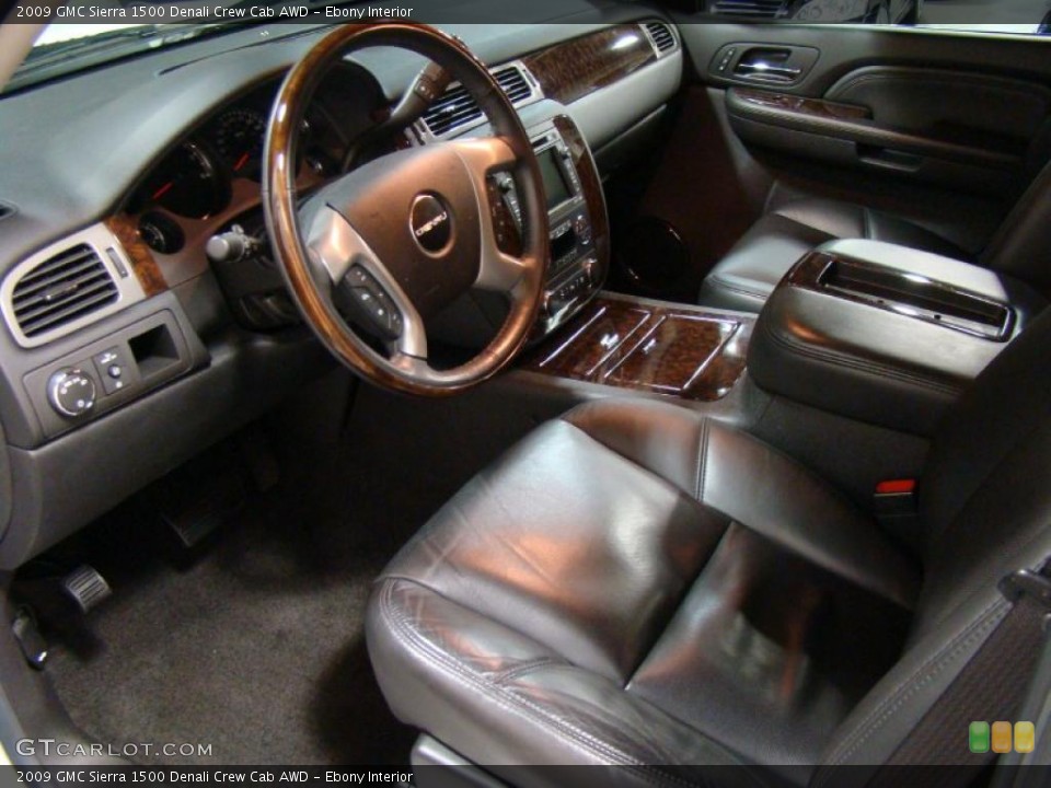 Ebony Interior Prime Interior for the 2009 GMC Sierra 1500 Denali Crew Cab AWD #38563925