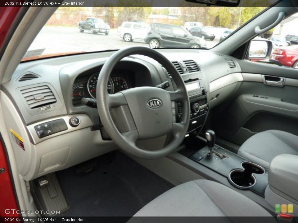 Gray Interior Prime Interior for the 2009 Kia Borrego LX V6 4x4 #38566485