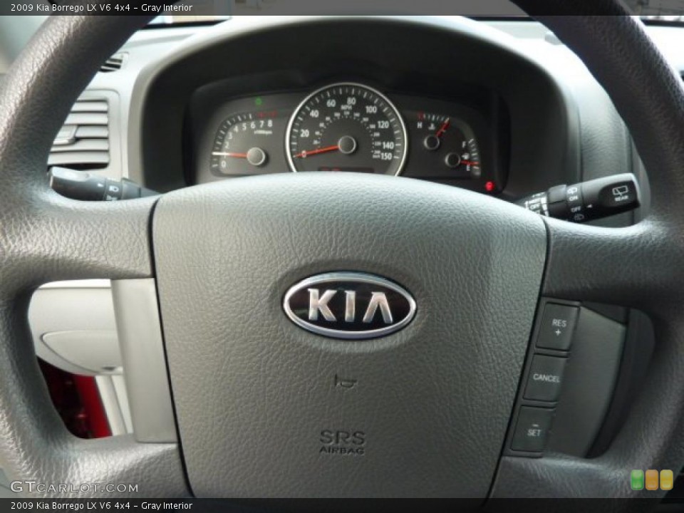 Gray Interior Steering Wheel for the 2009 Kia Borrego LX V6 4x4 #38566645