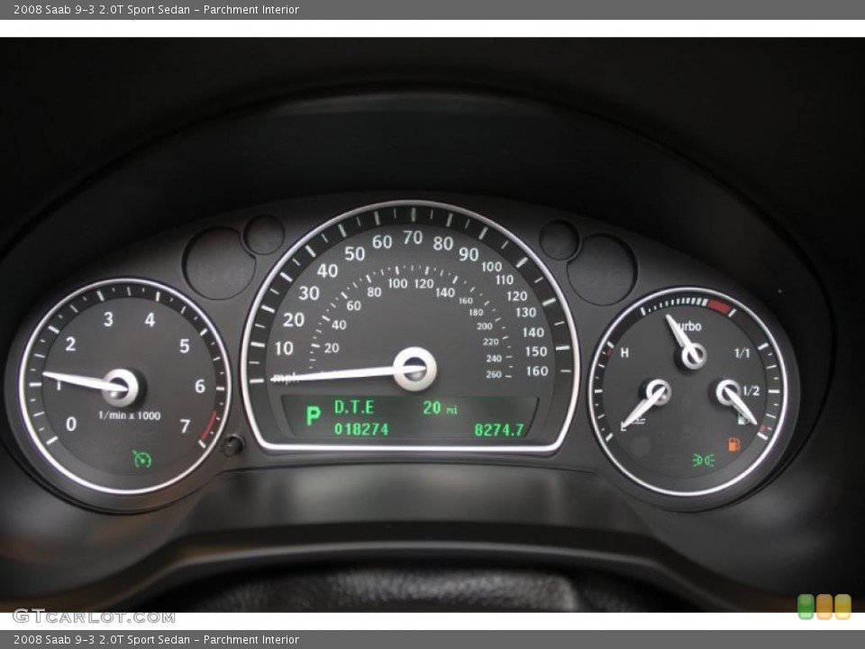 Parchment Interior Gauges for the 2008 Saab 9-3 2.0T Sport Sedan #38567673
