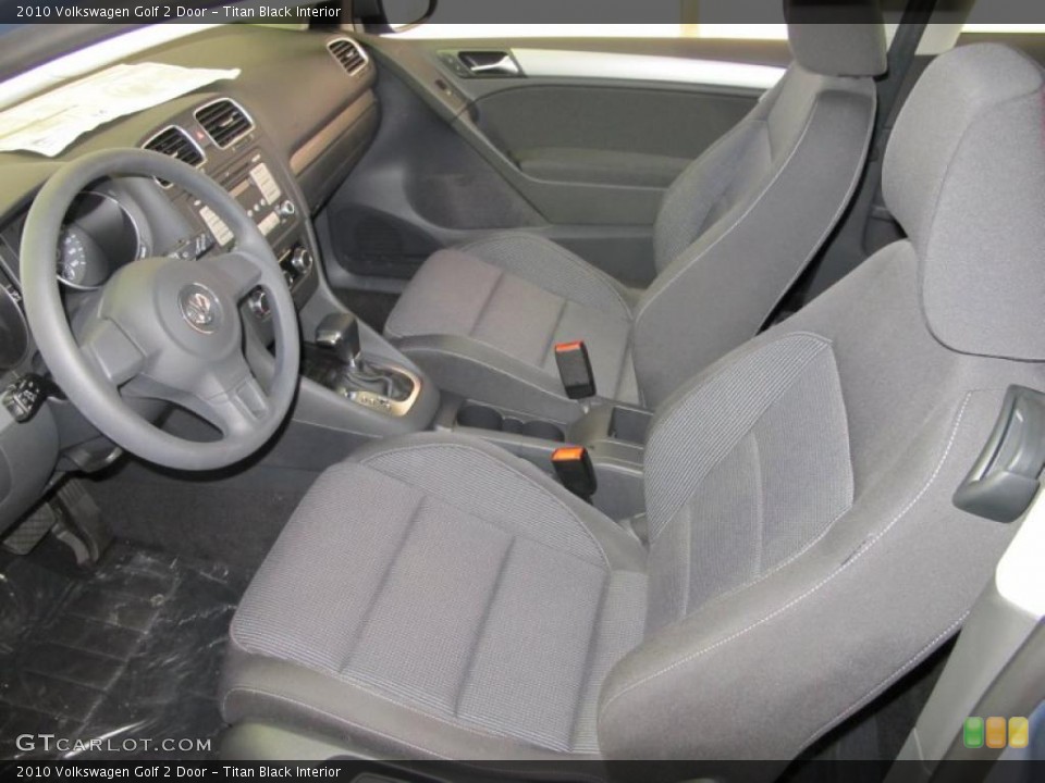 Titan Black Interior Prime Interior for the 2010 Volkswagen Golf 2 Door #38570556