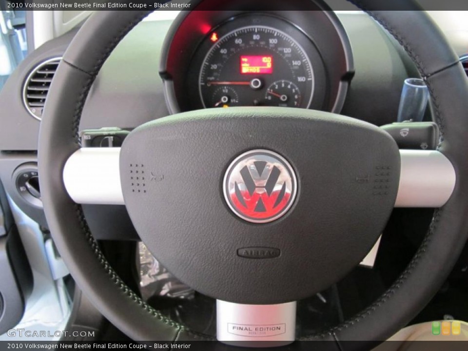 Black Interior Steering Wheel for the 2010 Volkswagen New Beetle Final Edition Coupe #38571196