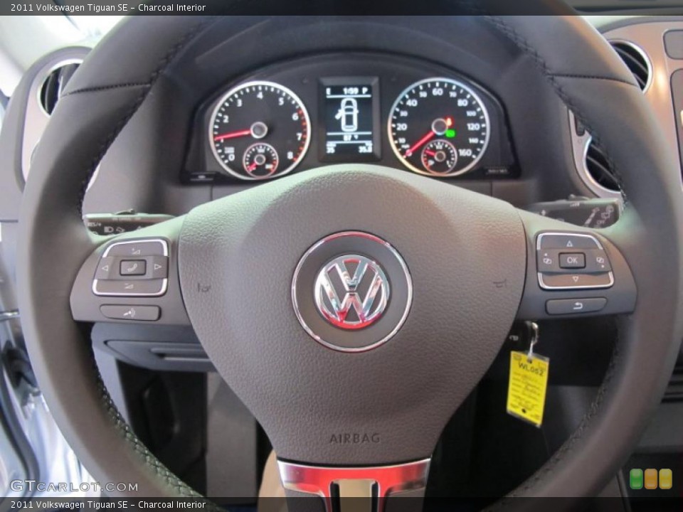 Charcoal Interior Steering Wheel for the 2011 Volkswagen Tiguan SE #38571775