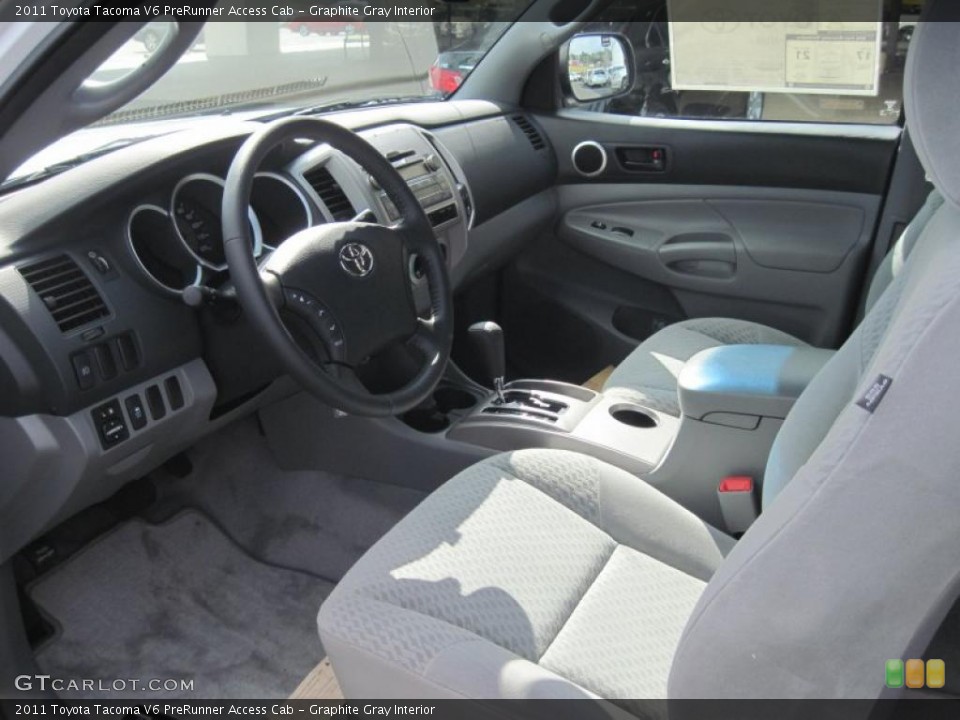 Graphite Gray Interior Photo for the 2011 Toyota Tacoma V6 PreRunner Access Cab #38572624