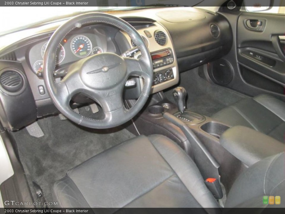 Black Interior Prime Interior for the 2003 Chrysler Sebring LXi Coupe #38572740