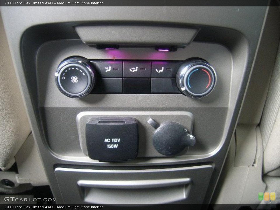 Medium Light Stone Interior Controls for the 2010 Ford Flex Limited AWD #38574028
