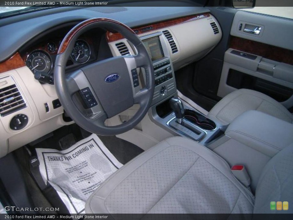 Medium Light Stone Interior Prime Interior for the 2010 Ford Flex Limited AWD #38574172