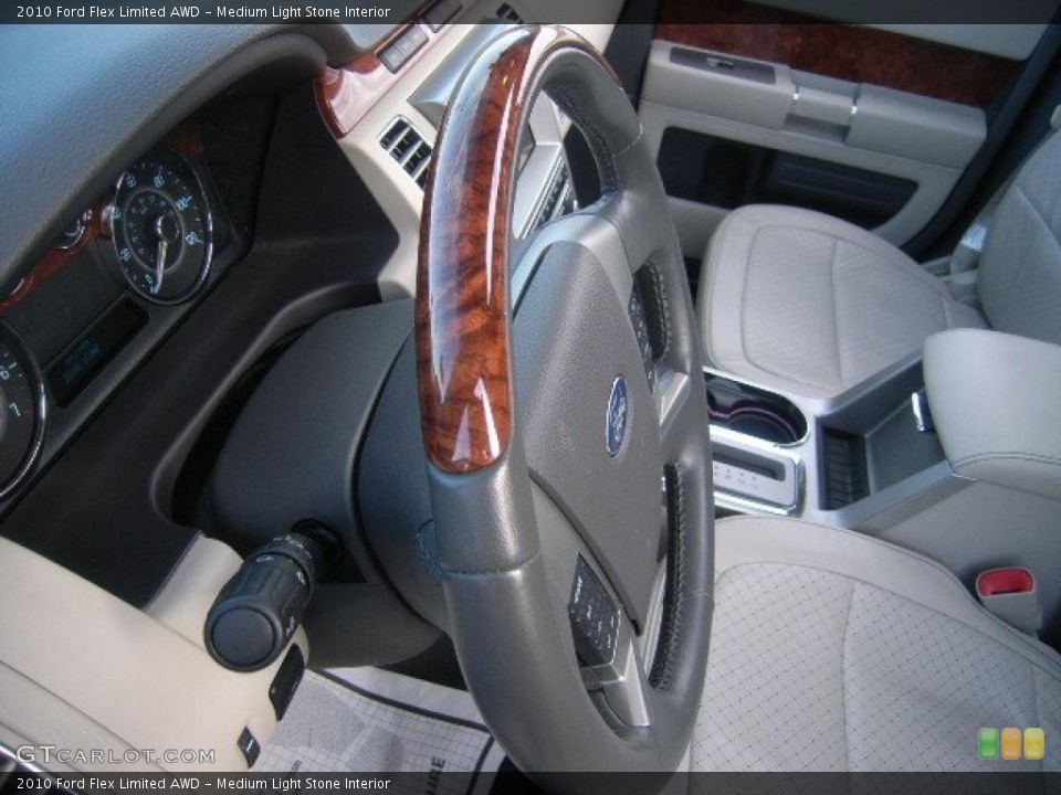 Medium Light Stone Interior Steering Wheel for the 2010 Ford Flex Limited AWD #38574336