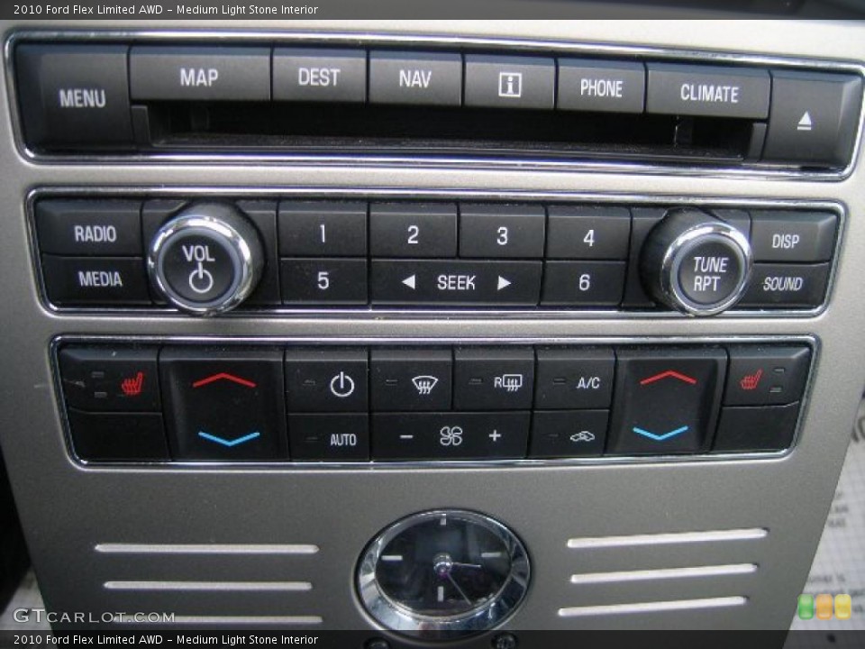 Medium Light Stone Interior Controls for the 2010 Ford Flex Limited AWD #38574436