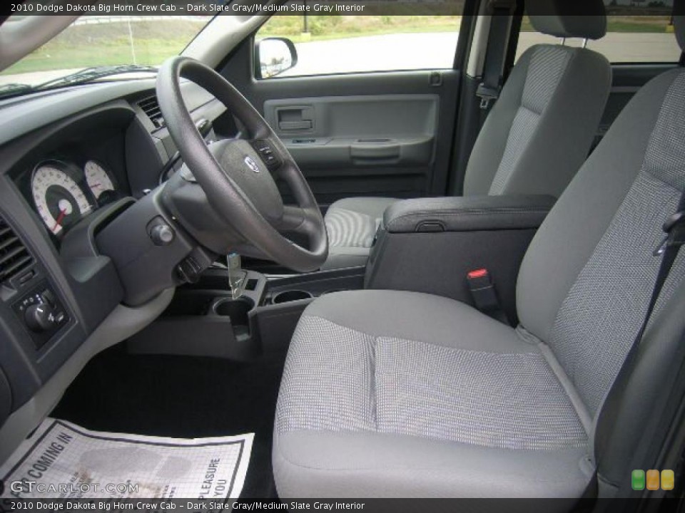 Dark Slate Gray/Medium Slate Gray Interior Photo for the 2010 Dodge Dakota Big Horn Crew Cab #38574916