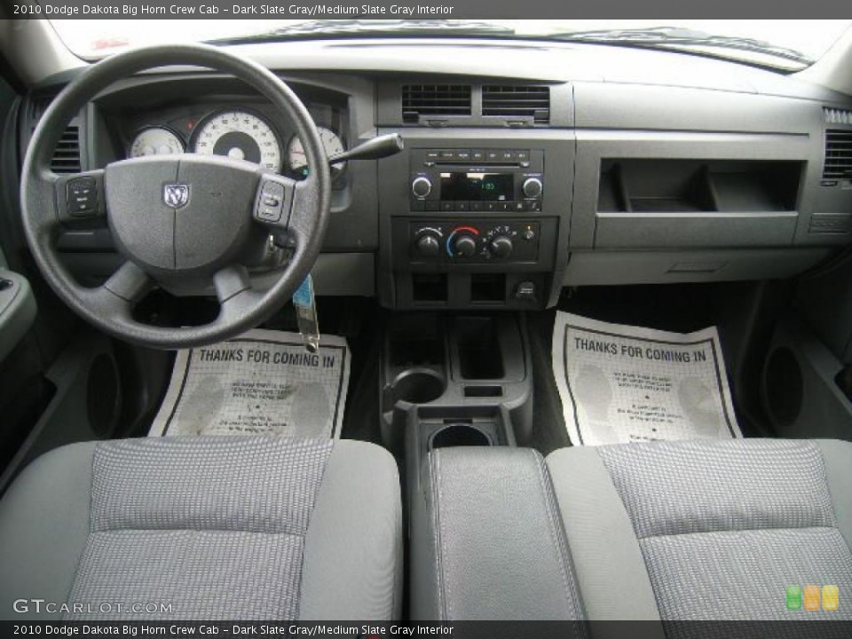 Dark Slate Gray/Medium Slate Gray Interior Dashboard for the 2010 Dodge Dakota Big Horn Crew Cab #38574932