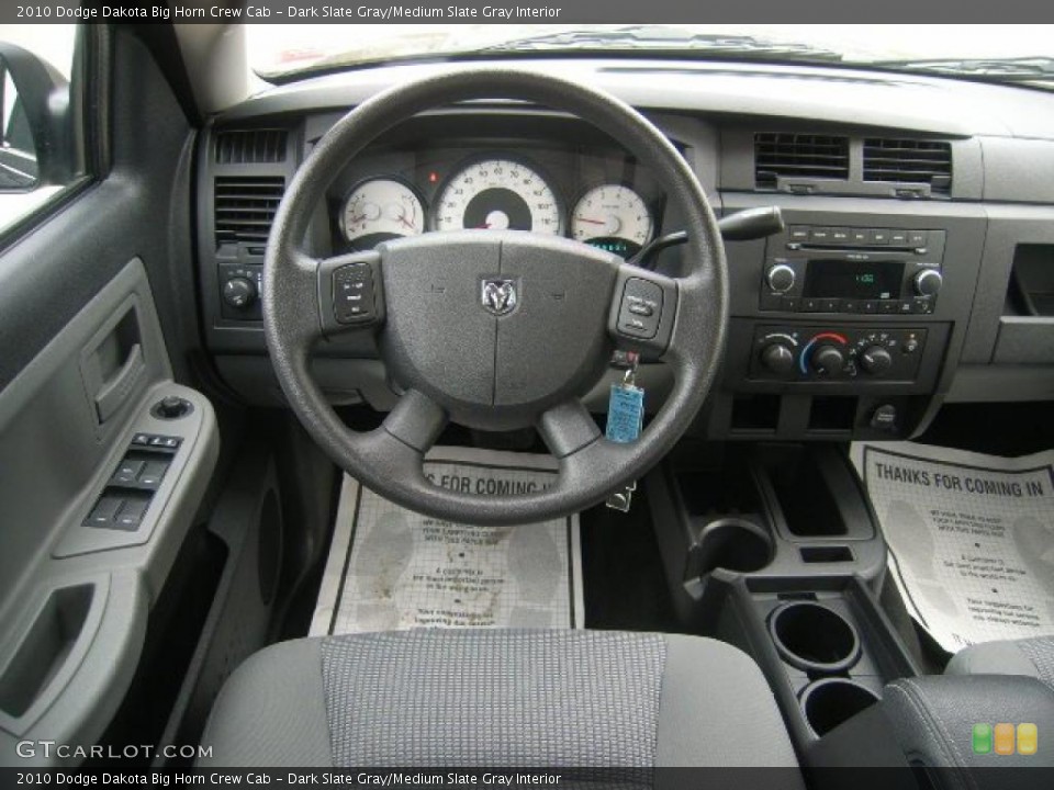 Dark Slate Gray/Medium Slate Gray Interior Steering Wheel for the 2010 Dodge Dakota Big Horn Crew Cab #38574944