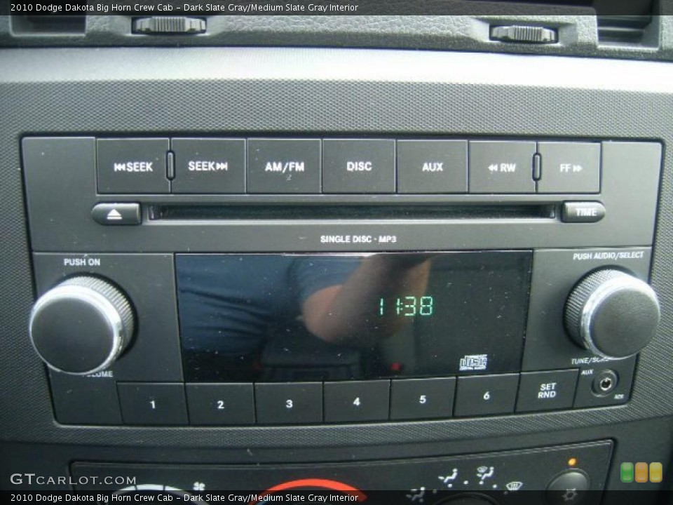Dark Slate Gray/Medium Slate Gray Interior Controls for the 2010 Dodge Dakota Big Horn Crew Cab #38575076