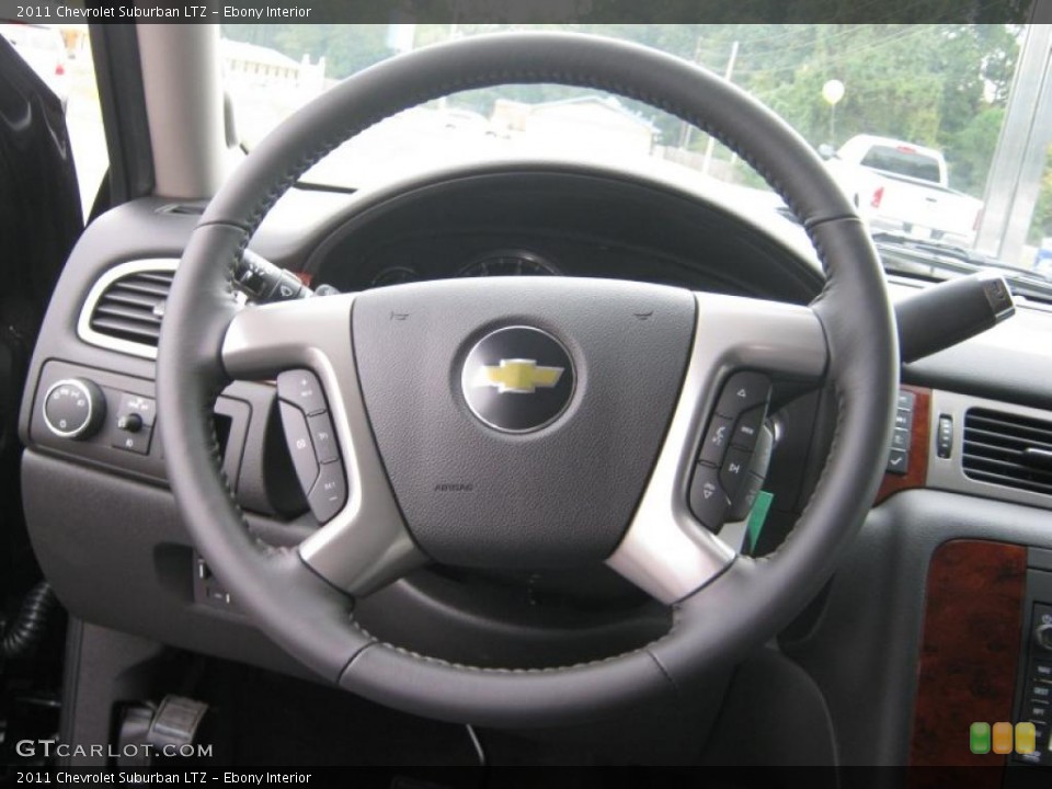 Ebony Interior Steering Wheel for the 2011 Chevrolet Suburban LTZ #38576176