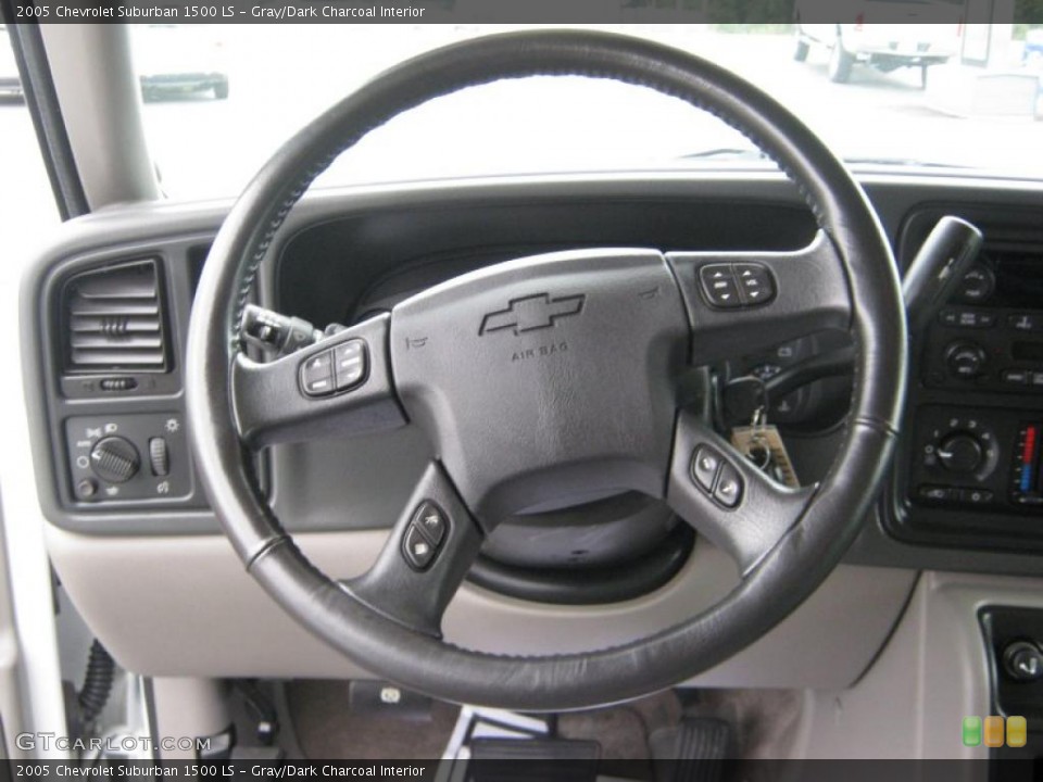 Gray/Dark Charcoal Interior Steering Wheel for the 2005 Chevrolet Suburban 1500 LS #38577076