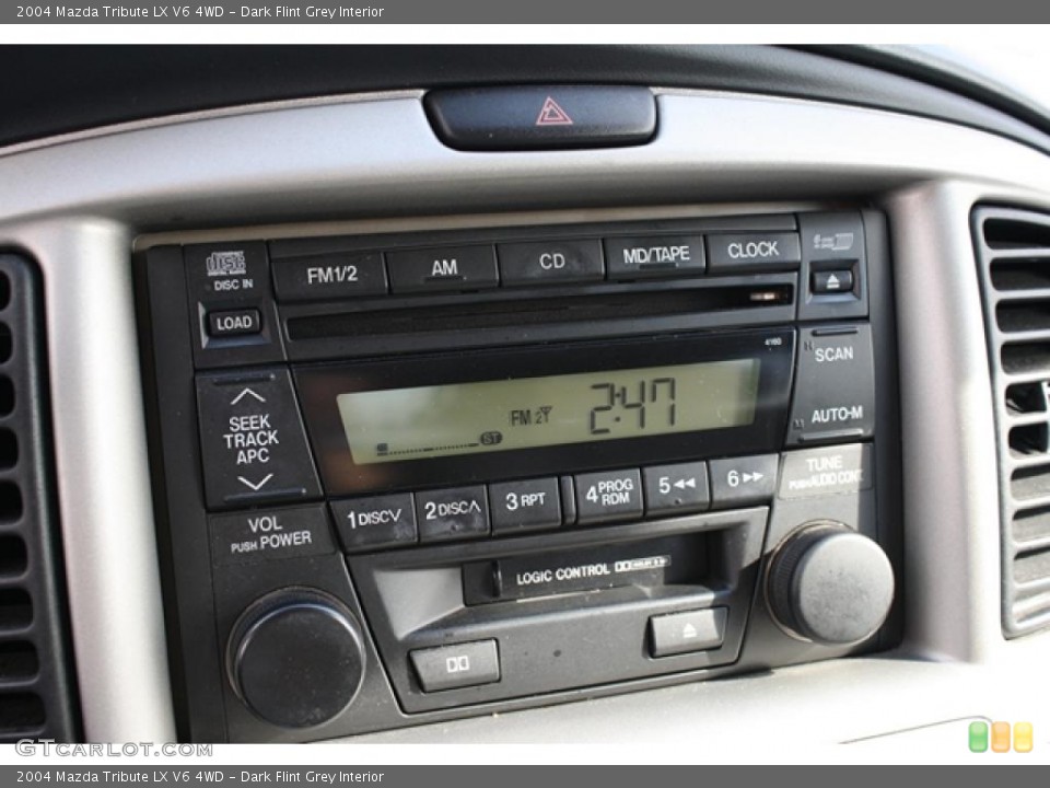 Dark Flint Grey Interior Controls for the 2004 Mazda Tribute LX V6 4WD #38578592