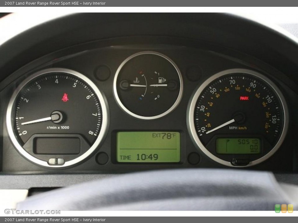 Ivory Interior Gauges for the 2007 Land Rover Range Rover Sport HSE #38580920