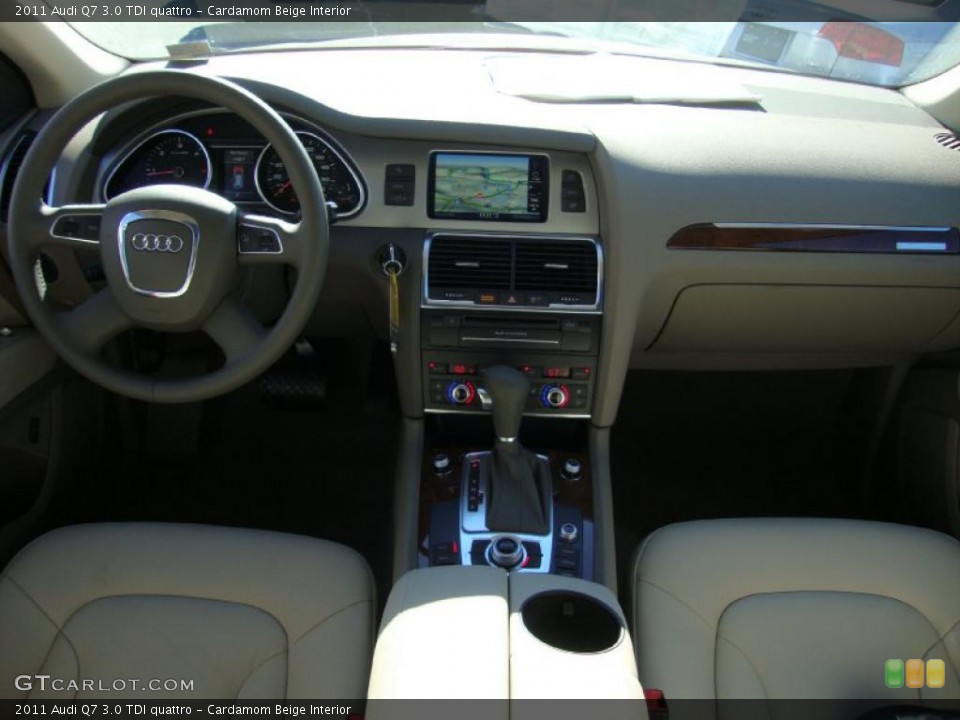 Cardamom Beige Interior Dashboard for the 2011 Audi Q7 3.0 TDI quattro #38582336
