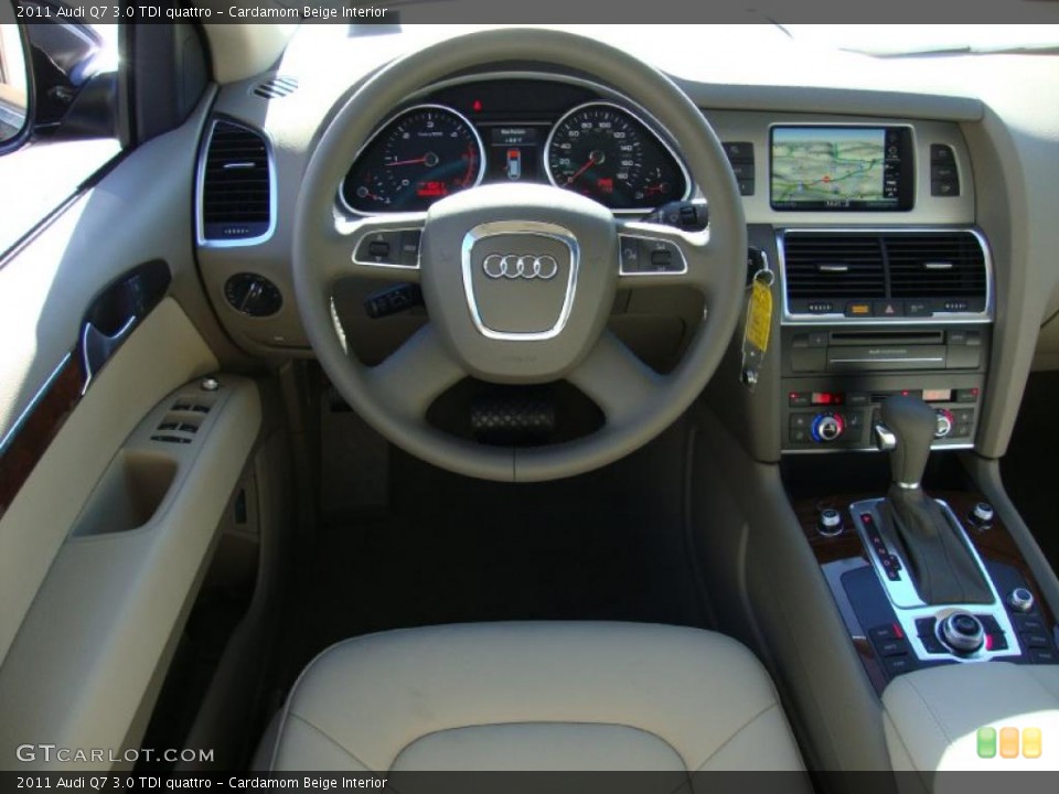 Cardamom Beige Interior Steering Wheel for the 2011 Audi Q7 3.0 TDI quattro #38582352