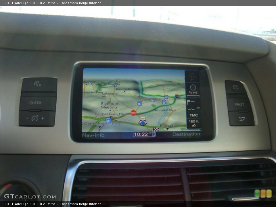 Cardamom Beige Interior Navigation for the 2011 Audi Q7 3.0 TDI quattro #38582412