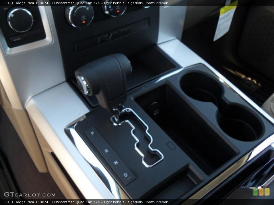Light Pebble Beige/Bark Brown Interior Transmission for the 2011 Dodge Ram 1500 SLT Outdoorsman Quad Cab 4x4 #38586417