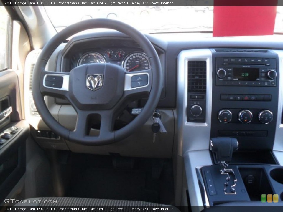 Light Pebble Beige/Bark Brown Interior Dashboard for the 2011 Dodge Ram 1500 SLT Outdoorsman Quad Cab 4x4 #38586465