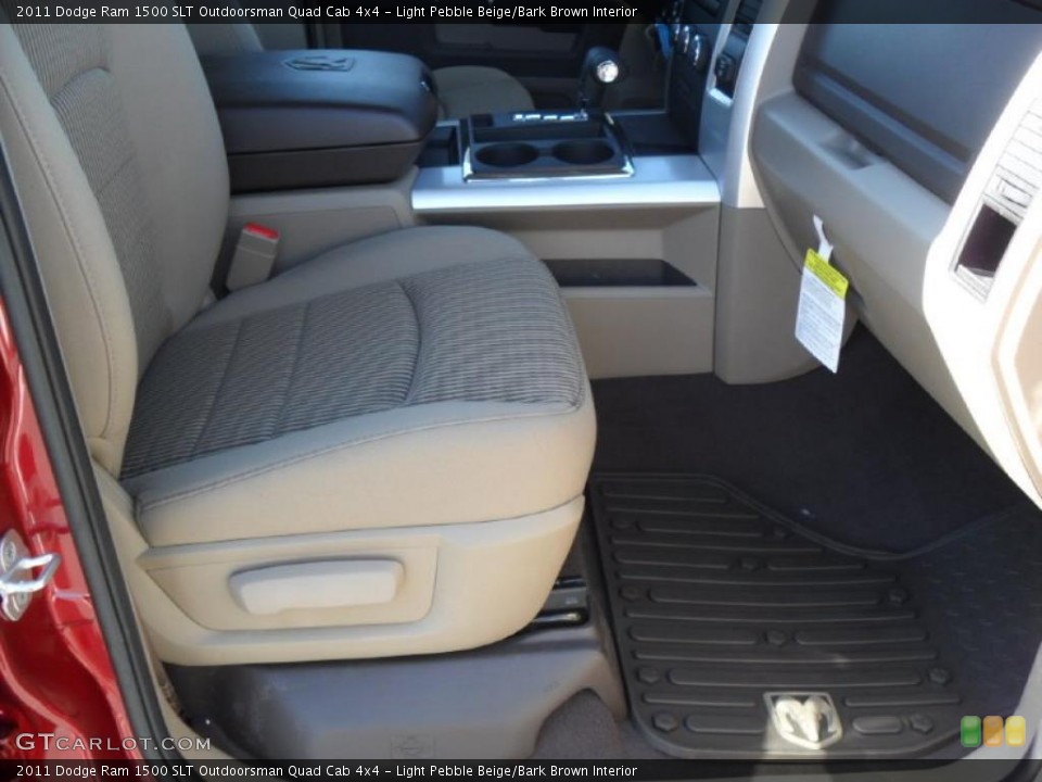 Light Pebble Beige/Bark Brown Interior Photo for the 2011 Dodge Ram 1500 SLT Outdoorsman Quad Cab 4x4 #38586533