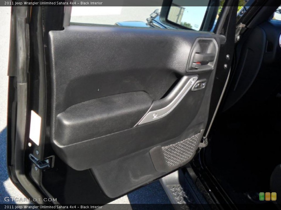 Black Interior Door Panel for the 2011 Jeep Wrangler Unlimited Sahara 4x4 #38587585