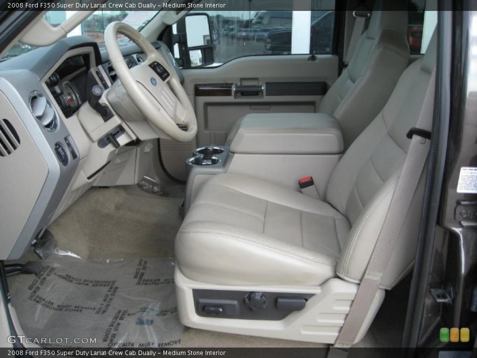 Medium Stone Interior Prime Interior for the 2008 Ford F350 Super Duty Lariat Crew Cab Dually #38587725