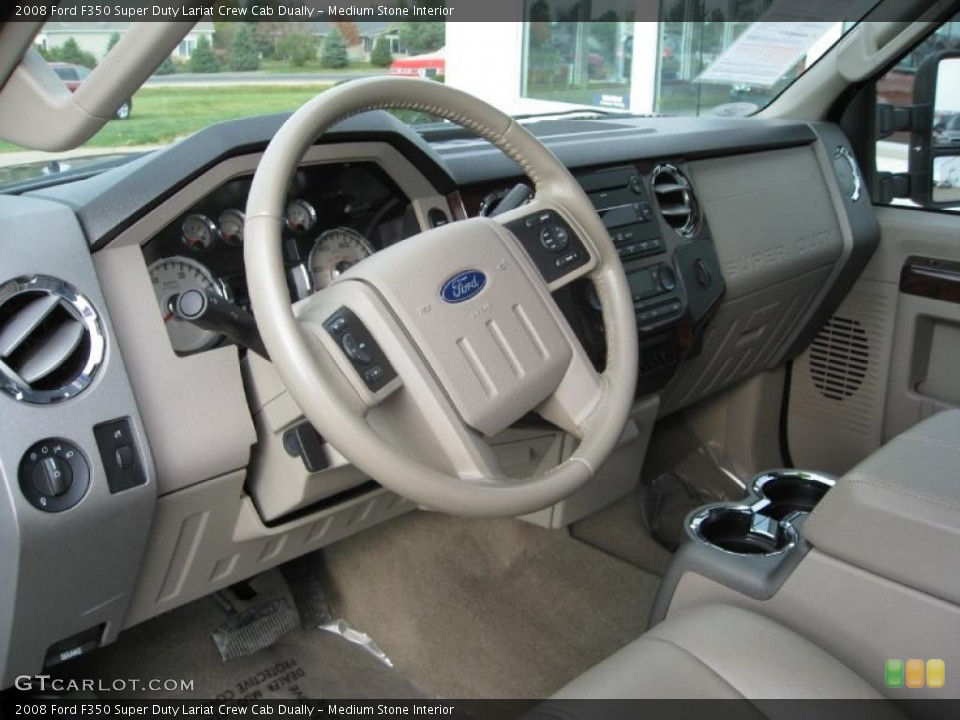 Medium Stone Interior Dashboard for the 2008 Ford F350 Super Duty Lariat Crew Cab Dually #38587905