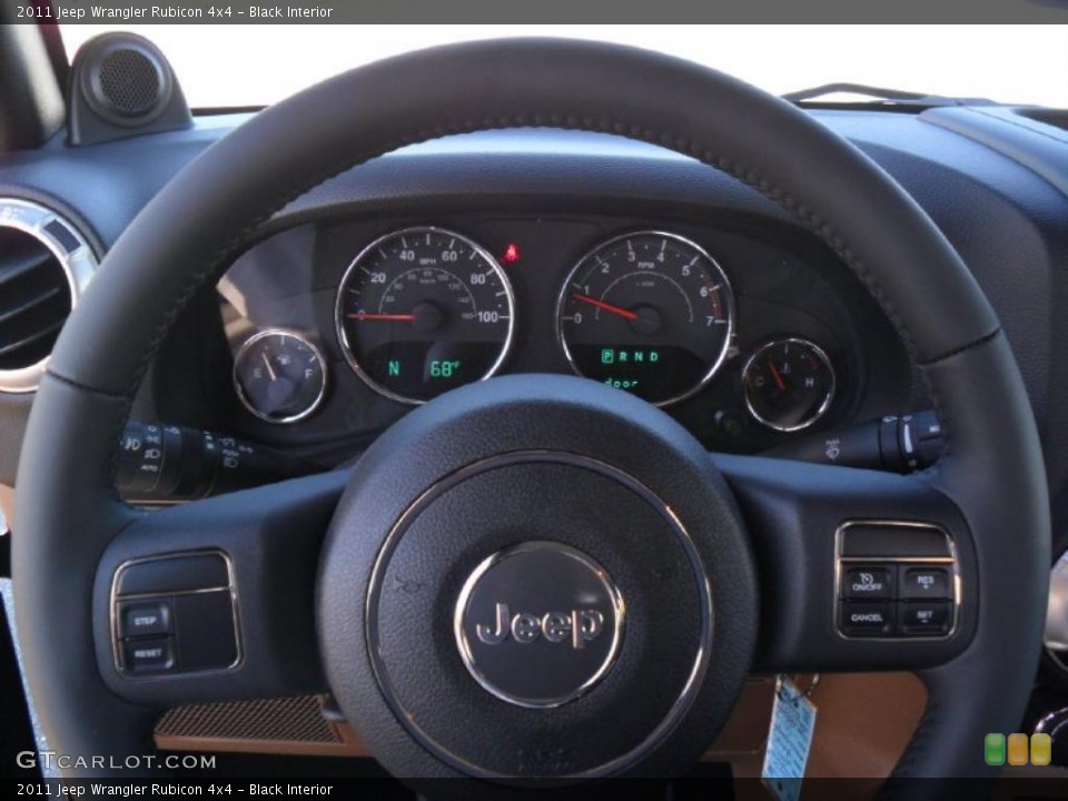 Black Interior Steering Wheel for the 2011 Jeep Wrangler Rubicon 4x4 #38587945