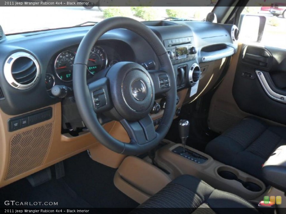 Black Interior Prime Interior for the 2011 Jeep Wrangler Rubicon 4x4 #38588121